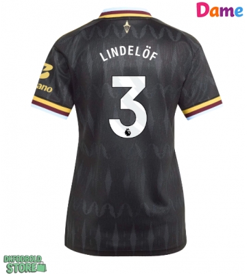 Aston Villa Victor Lindelof #3 Replika Udebanetrøje Dame 2026-27 Kortærmet